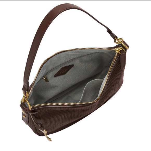 Fossil Jolie Leather Espresso One Size Crossbody Bag - Picture 2 of 6